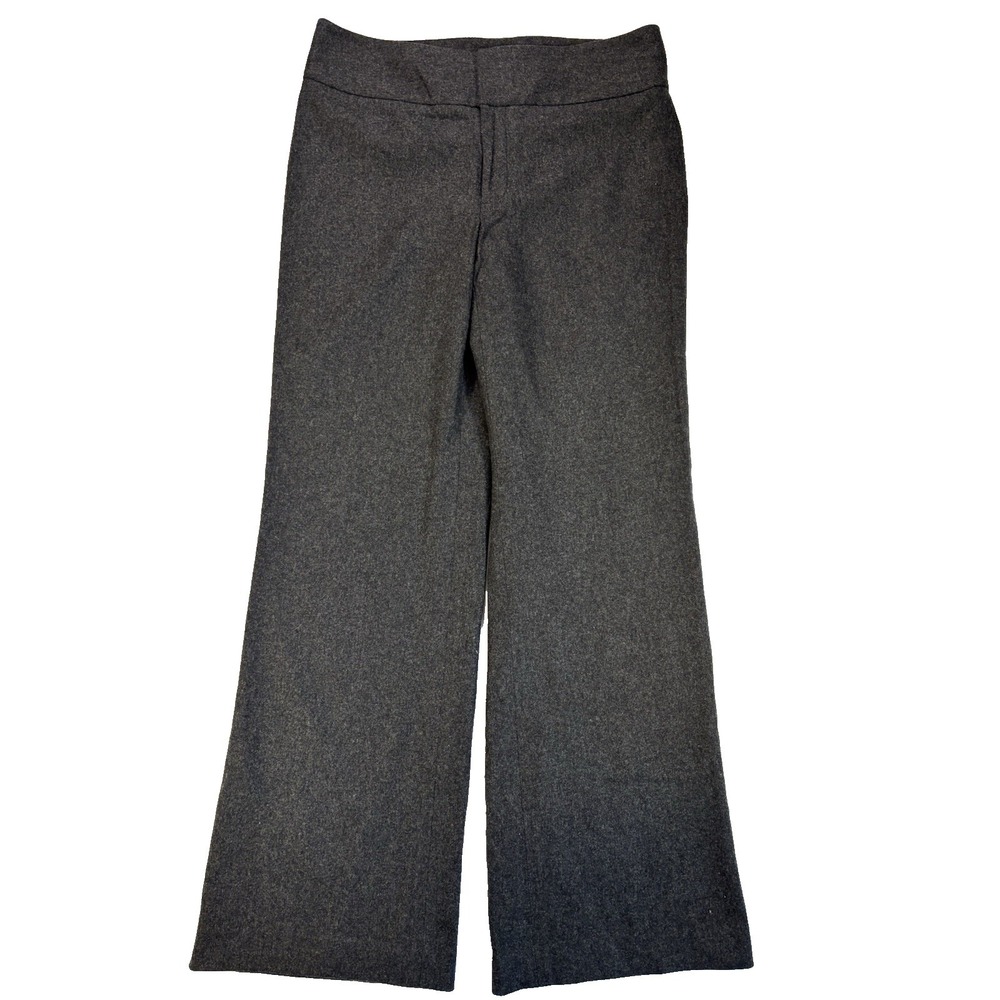 Banana Republic Women's 12 Gray Wool Blend Tweed Harrison Dress Pants Career
